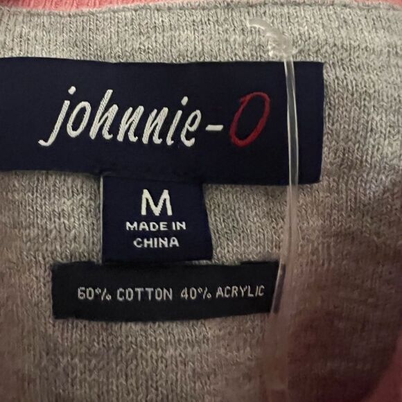 NWT Johnnie-O Belmore Sweater Coral Pink Cotton Blend V-Neck Pullover Size M - Picture 5 of 8